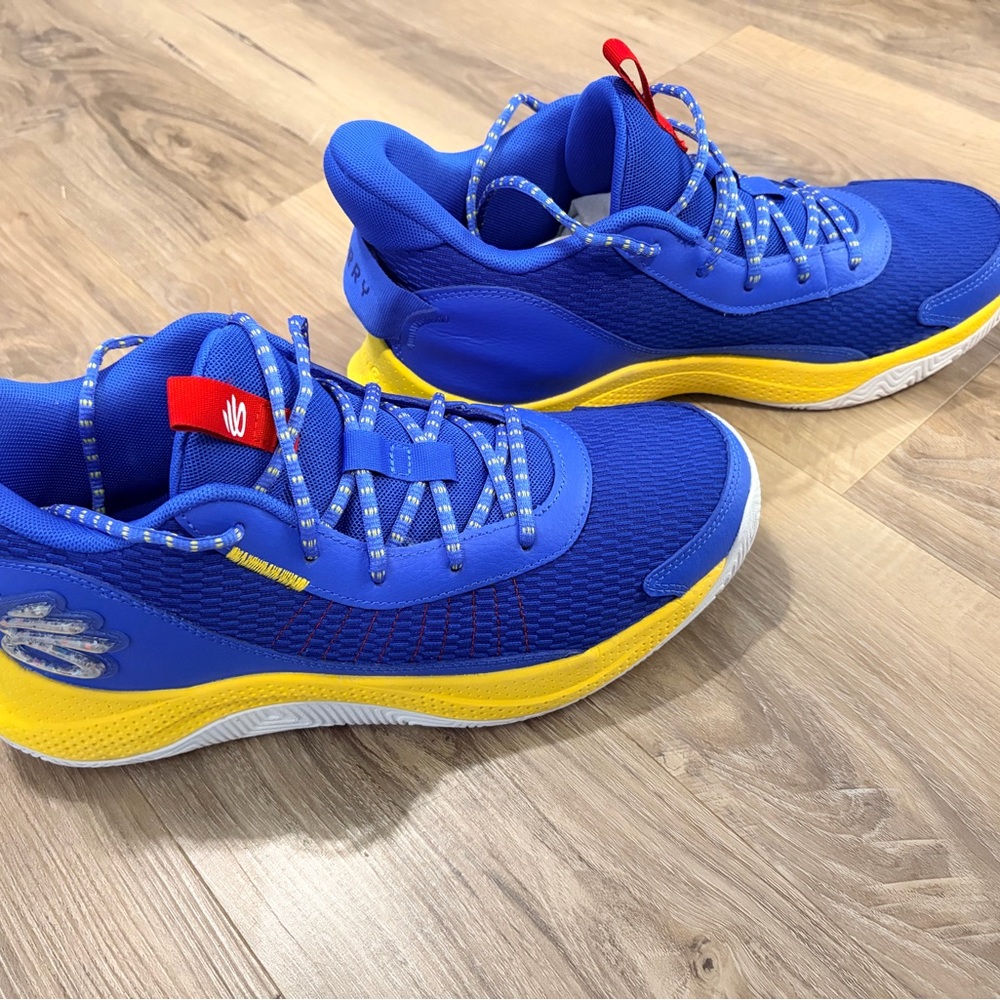 Under Armour Kids Blue and Yellow Sneakers